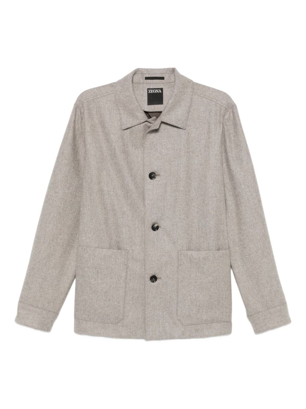 Button-up textured jacket - Neutrals