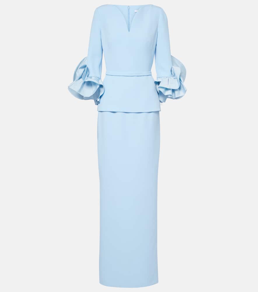 Clemence ruffled crêpe gown