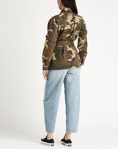 Woman Jacket Military green Size XXS Cotton, Recycled cotton, Elastane