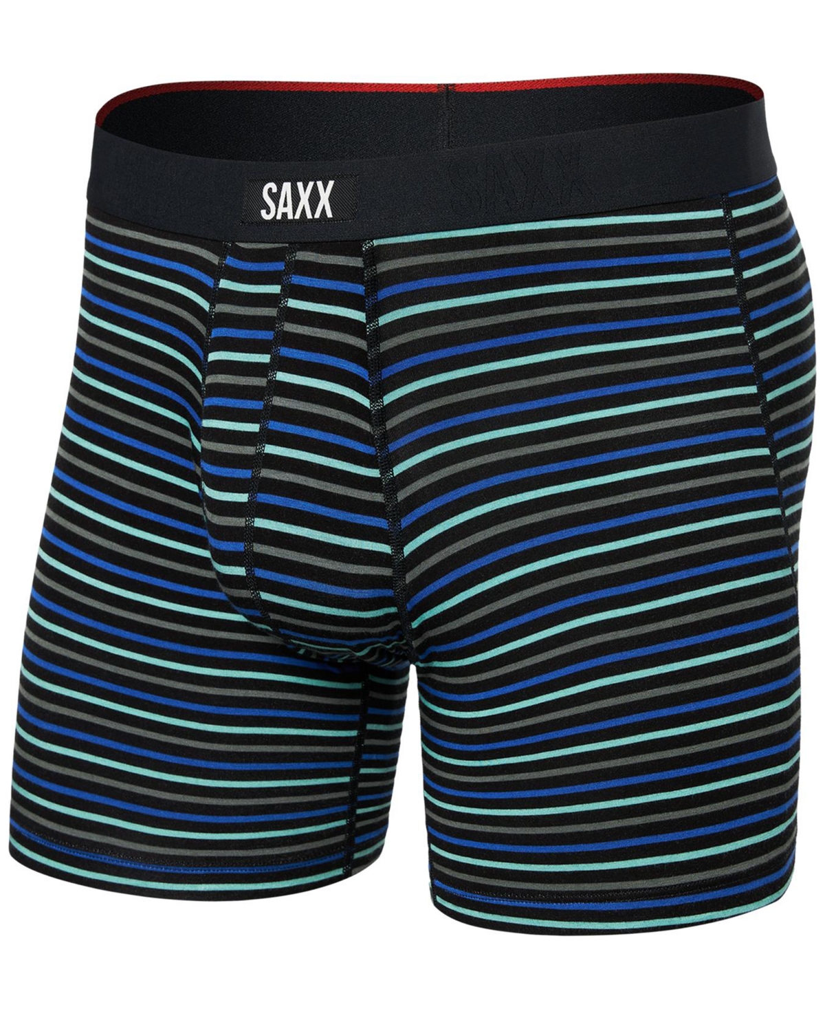 Men's Vibe Xtra Slim-Fit Printed Boxer Briefs - Gents Stripe-sport Blue