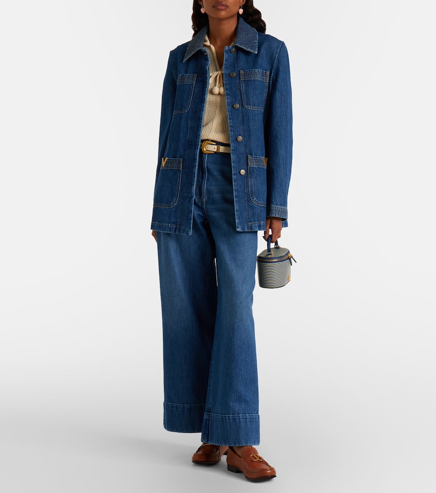 VGold denim field jacket