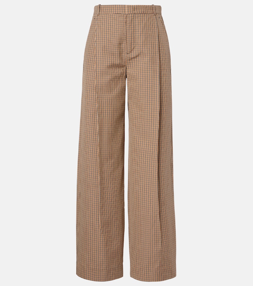 Camille cotton-blend wide-leg pants