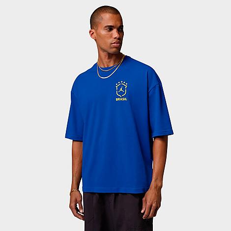 Men's 85 Brazil 5 Star Graphic Oversized T-Shirt in Old Royal