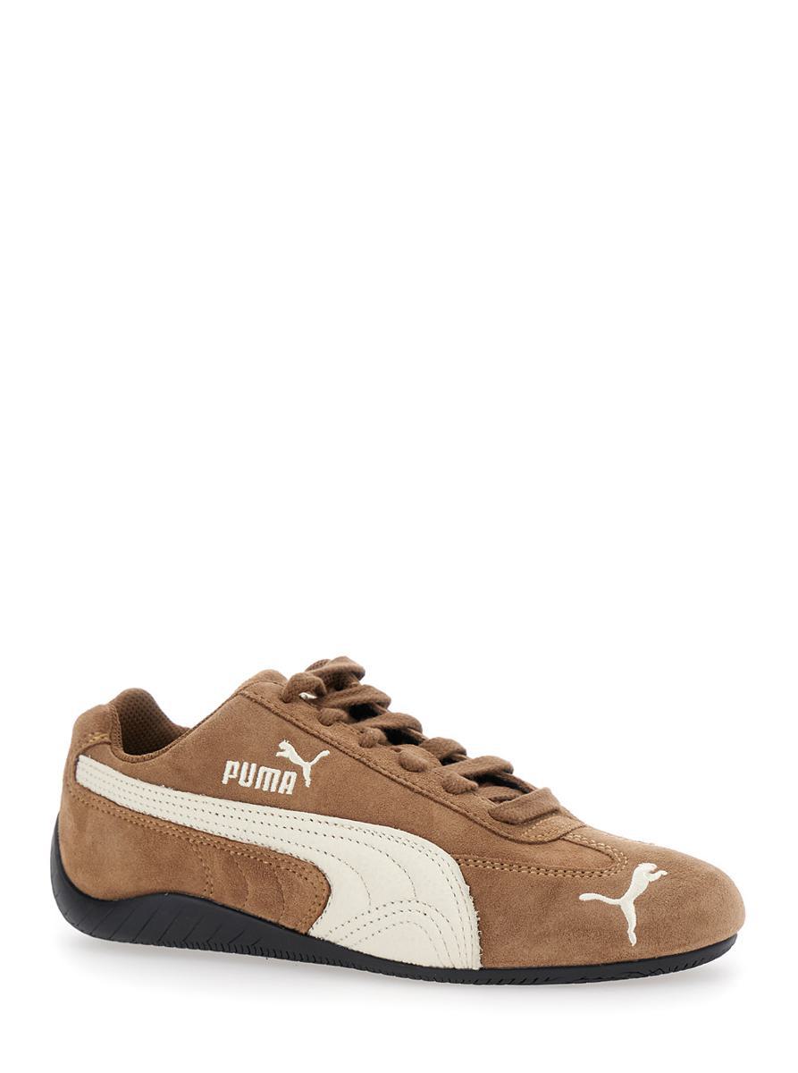 'Speedcat Archive' Brown Sneakers With Side Logo In Suede Unisex