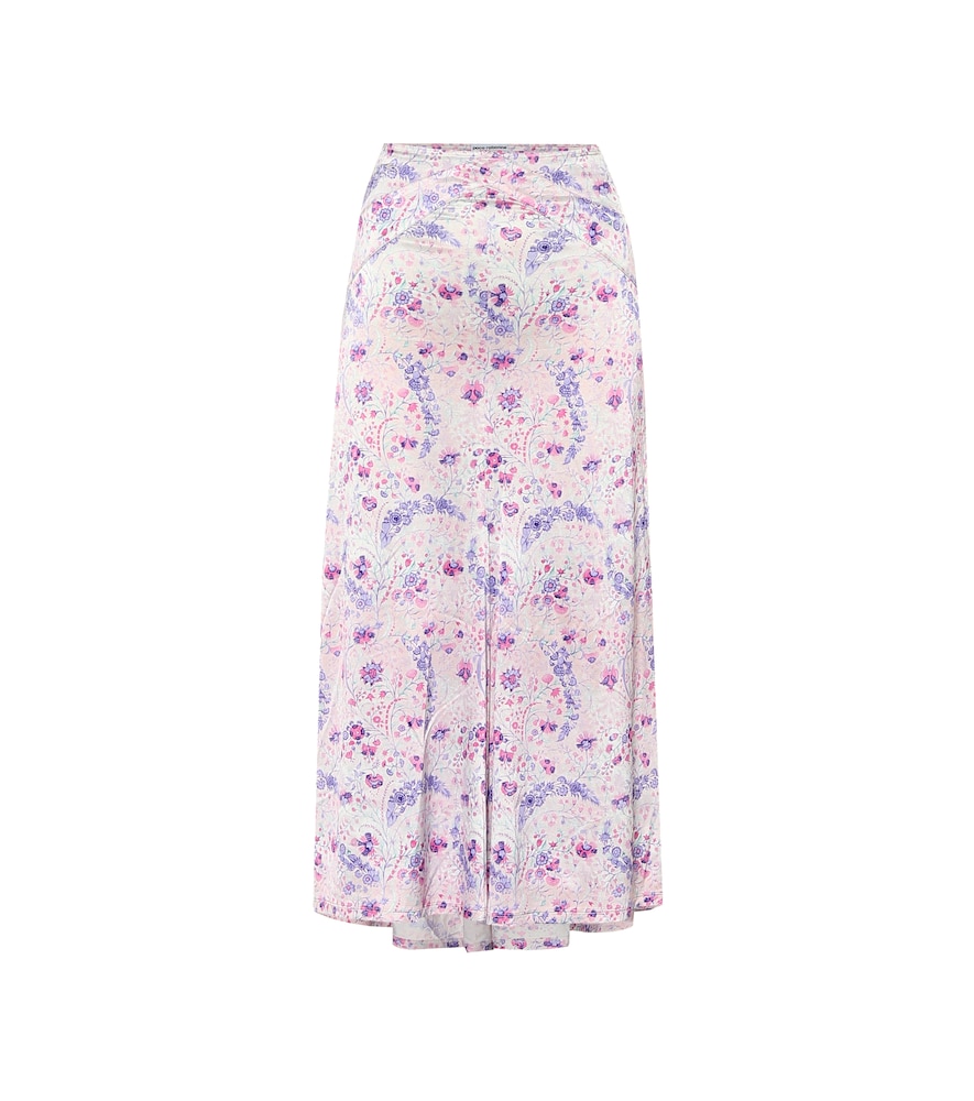 Rabanne Floral stretch-jersey skirt