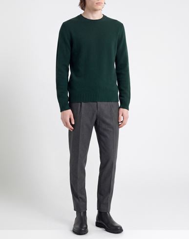 Man Sweater Dark green Size S Wool