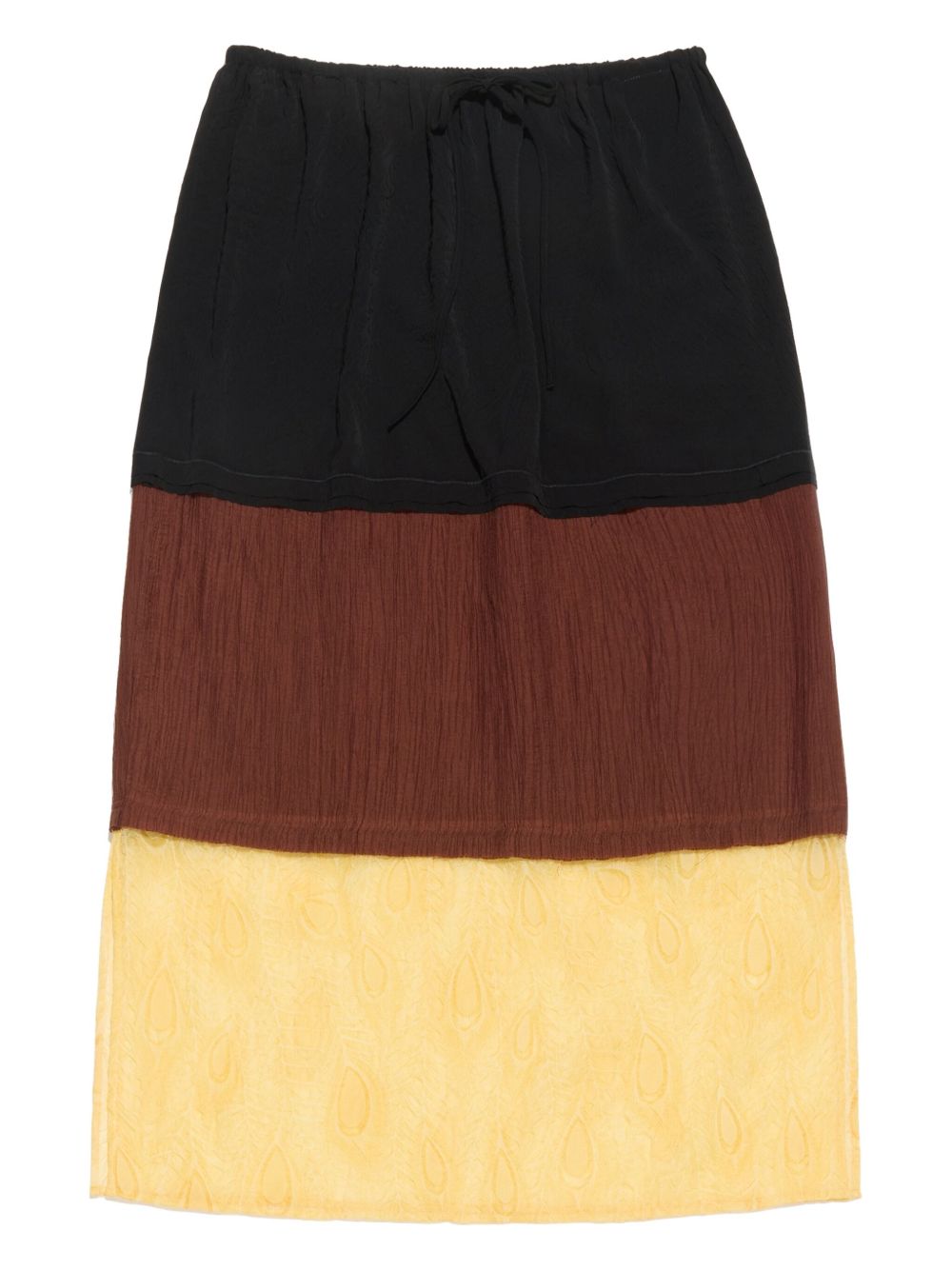 Bimba y Lola colour-block midi skirt - Black