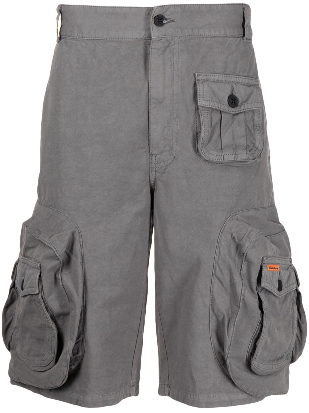Cotton-blend cargo shorts - Grey
