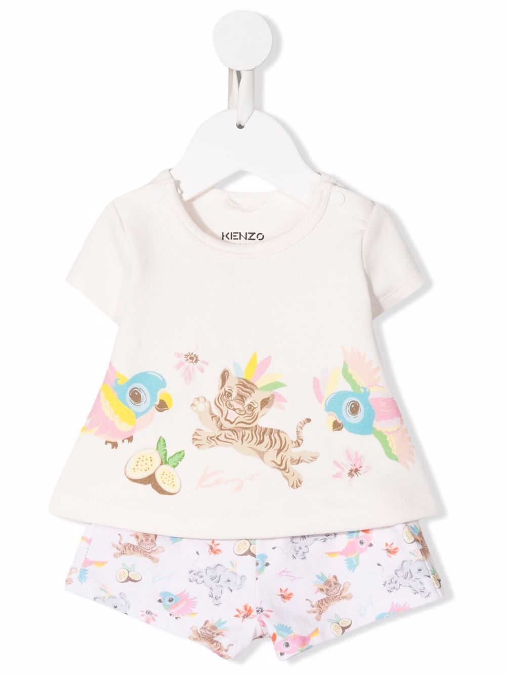 Motif-print tracksuit set - Pink