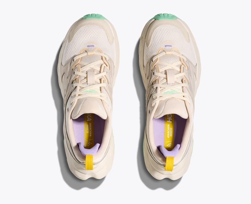 HOKA Women's Anacapa Breeze Low Shoes in Alabaster/Mint Fluorite