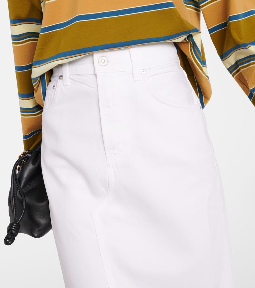 Circolo Reworked denim maxi skirt