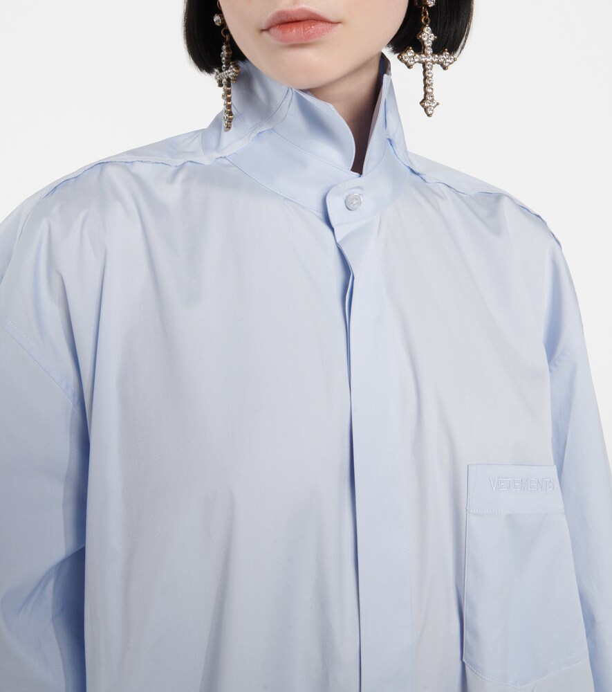 Deconstructed cotton shirt dress