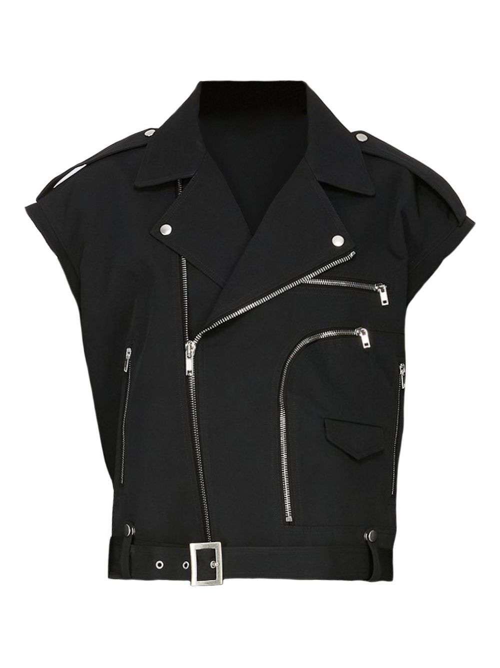 Zip-fastening gilet - Black