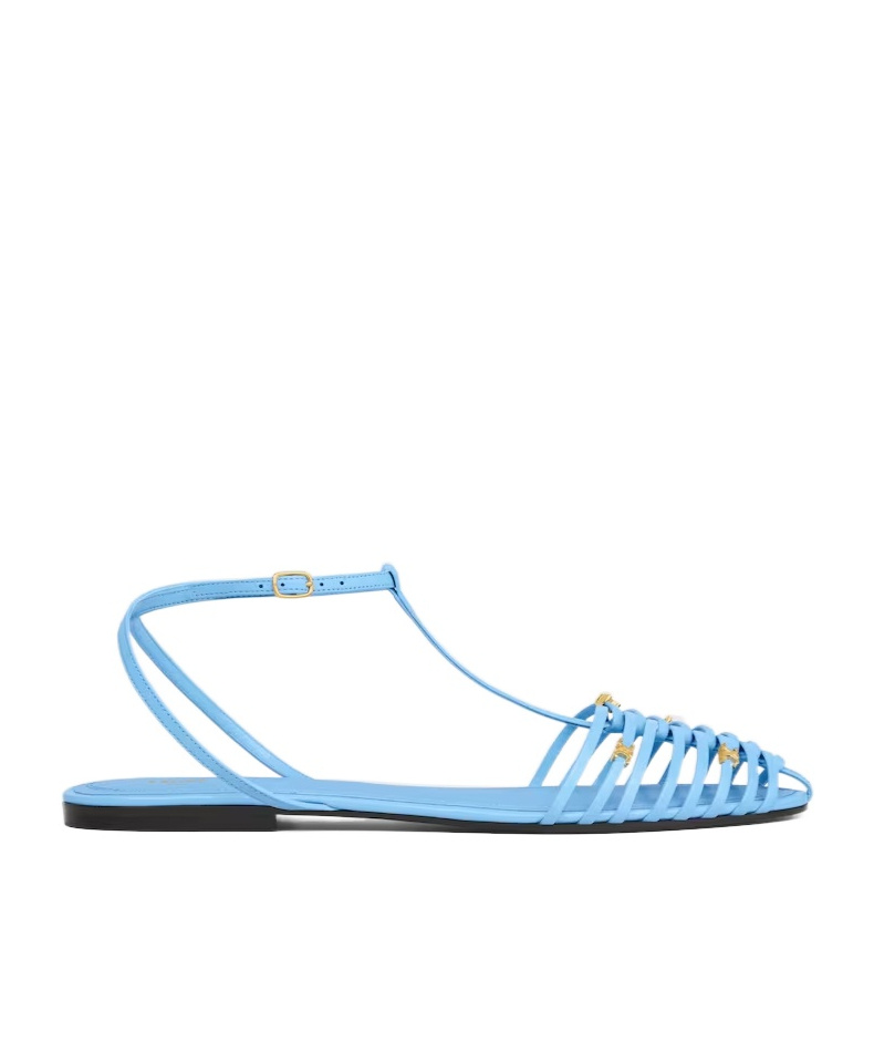 CAGE FLAT SANDAL IN GOATSKIN