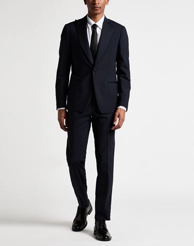 Man Suit Midnight blue Size 38 Wool, Elastane