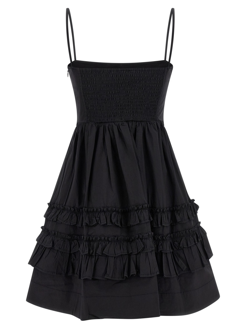 Black Mini Frill Dresses Black