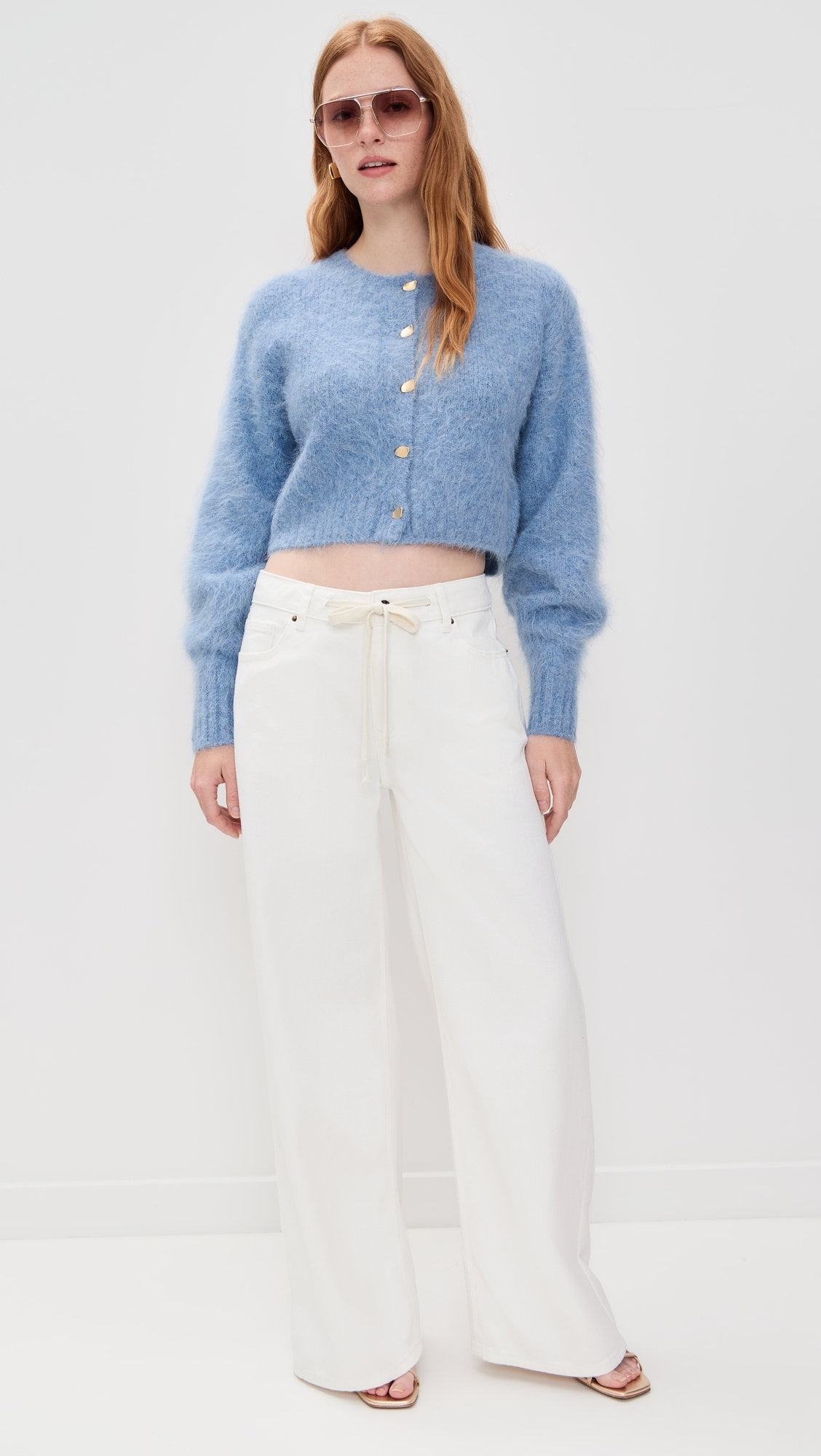 Celine Fluffy Cardigan Blue