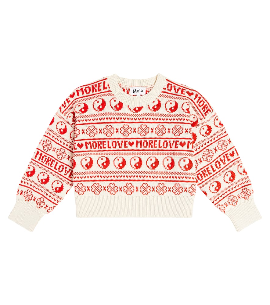 Molo Gerrie intarsia cotton sweater