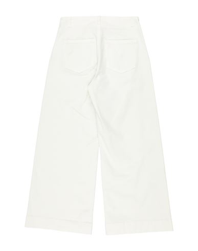 Kid Girl Pants Ivory Size 14 Cotton, Elastane