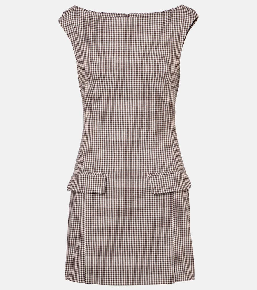 Walker checked minidress