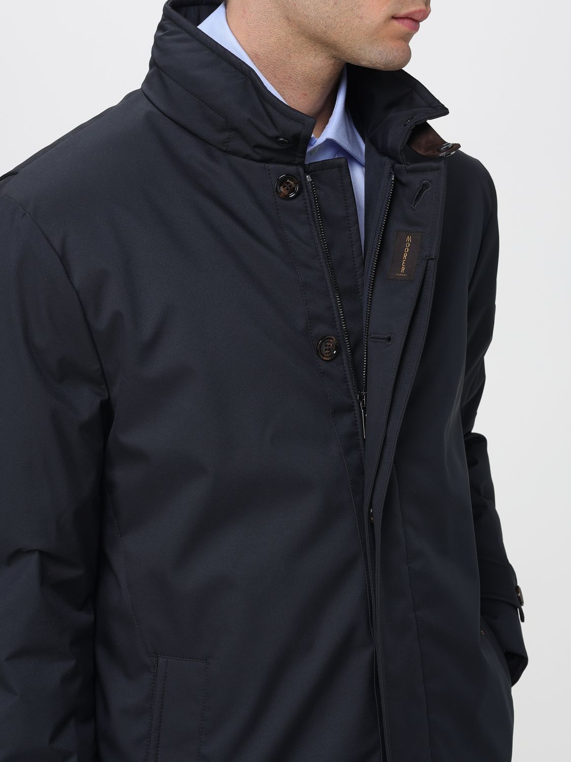 Coat Men color Blue