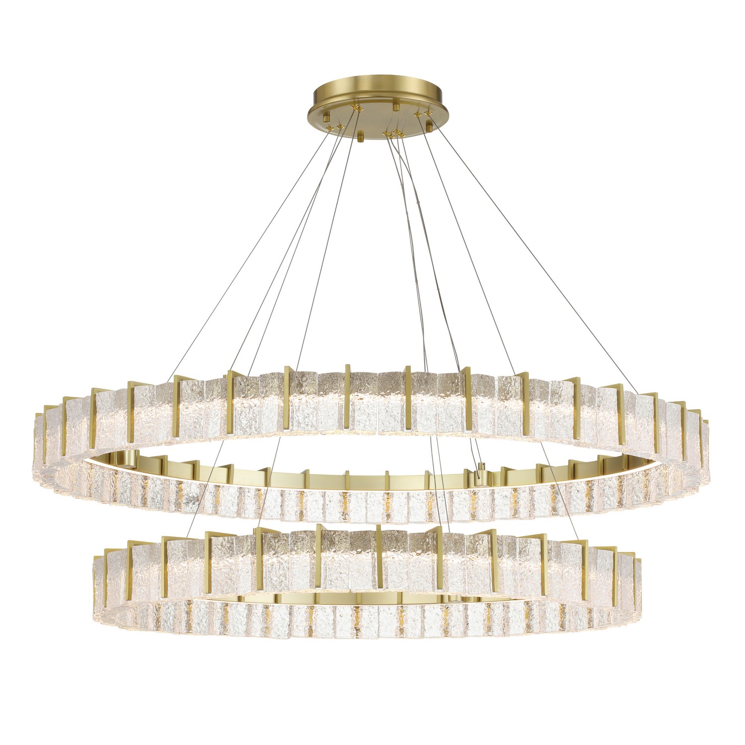Soft Brass LED Chandelier from the Sevryn Collection