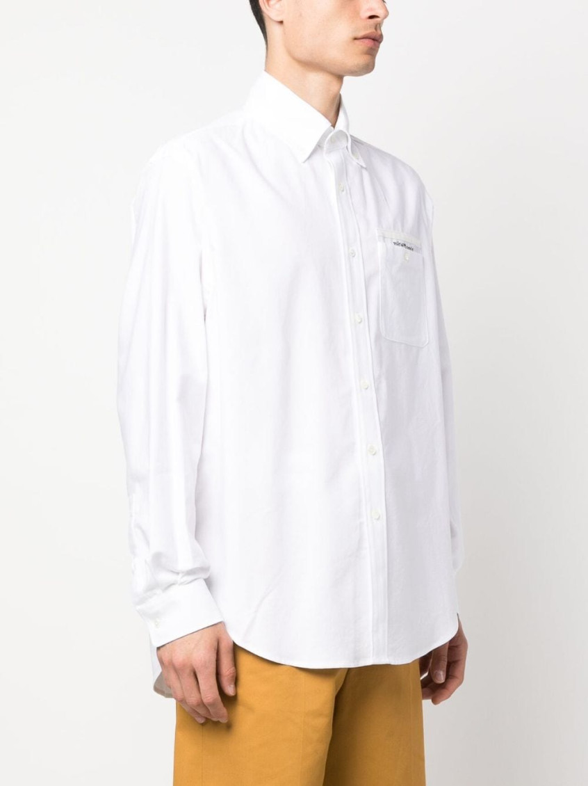 Sartorial-tape cotton shirt - White