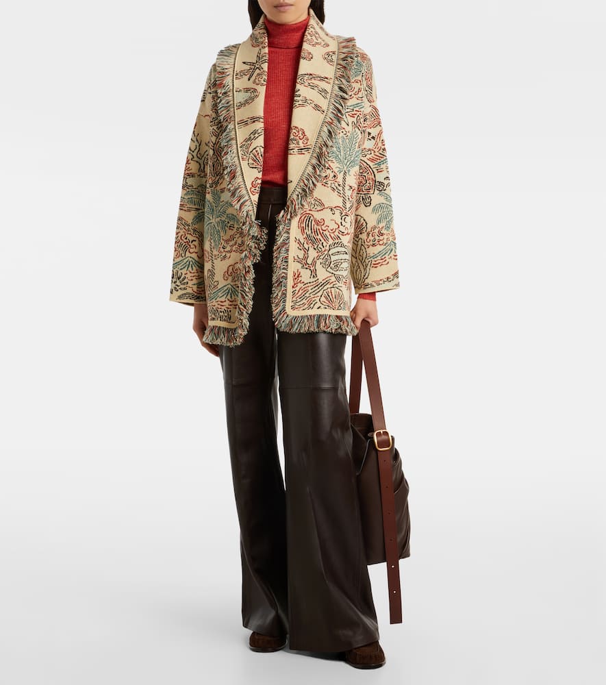 Sketched By The Sea wool cardigan
