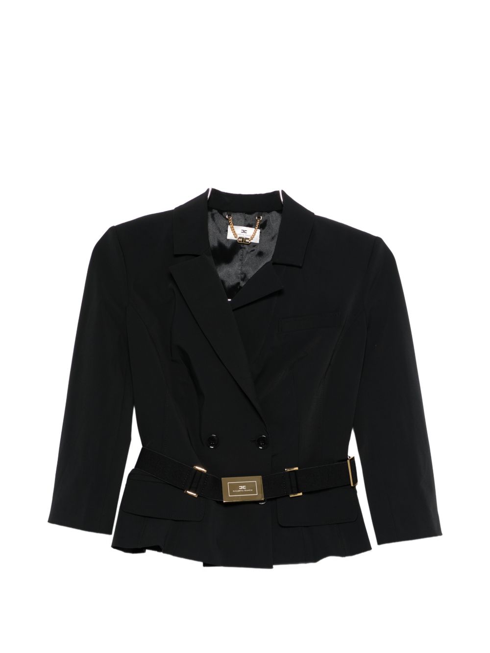 Belted double-breasted jacket