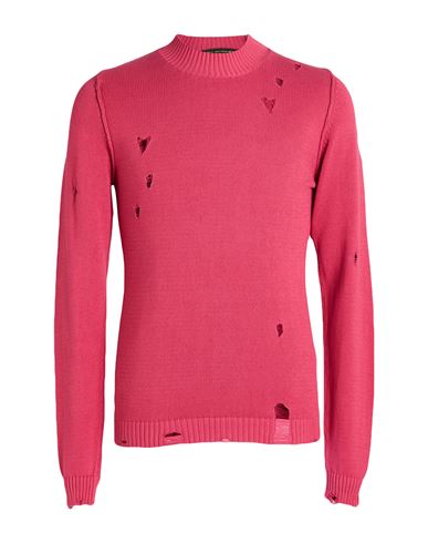 Man Sweater Magenta Size L Cotton