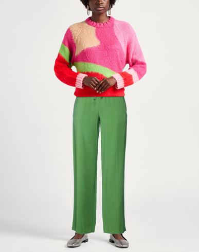 Woman Pants Lime green Size 26 Viscose, Polyester