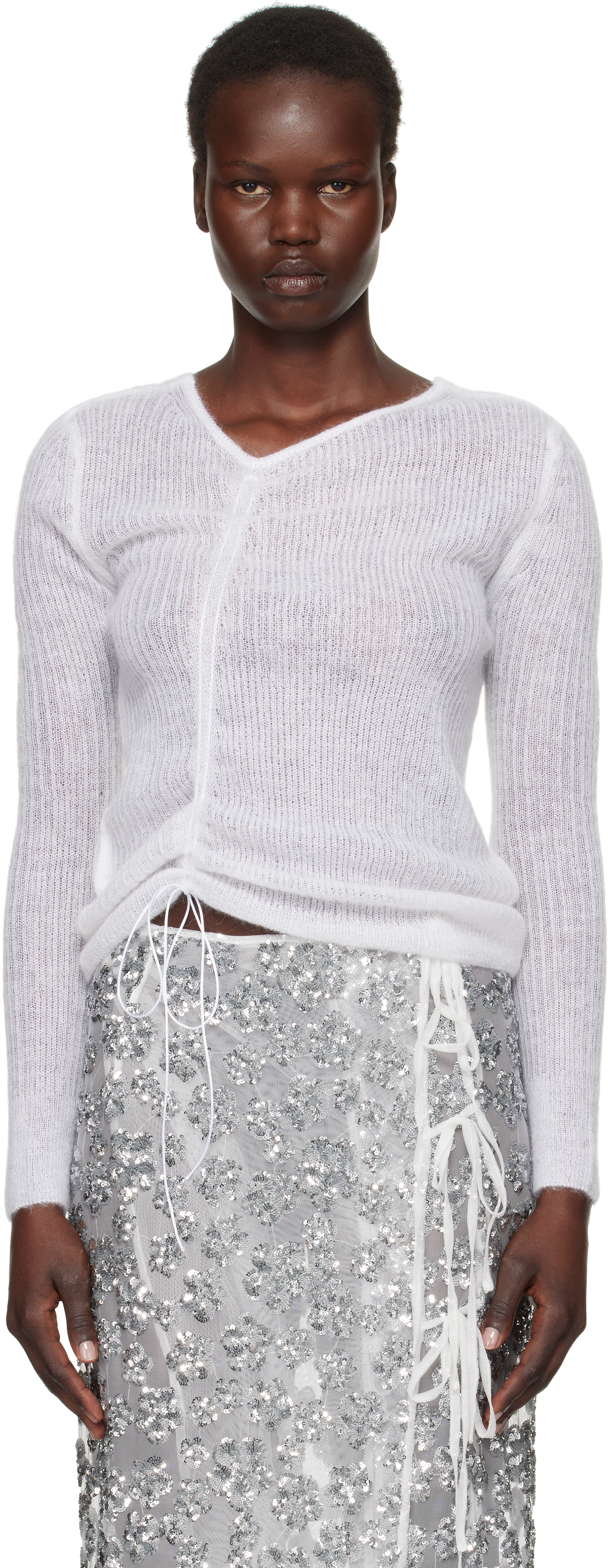 Cecilie Bahnsen White Ussi Sweater