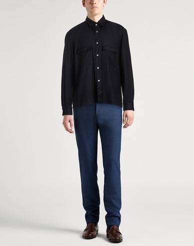Man Shirt Midnight blue Size 17 Virgin Wool