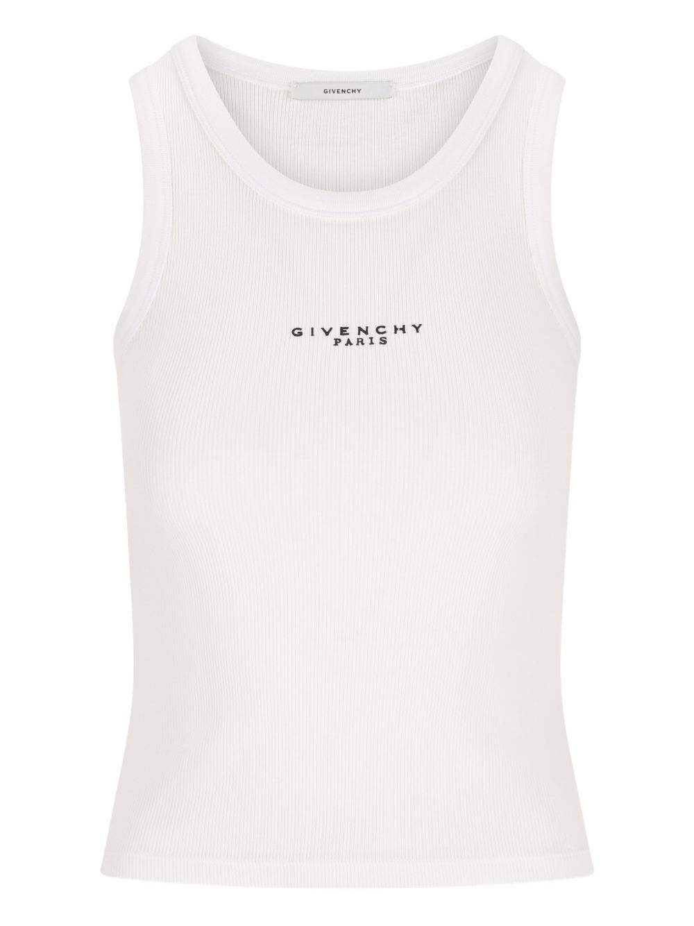 Slim Fit Tank Top in Cotton with Paris Print