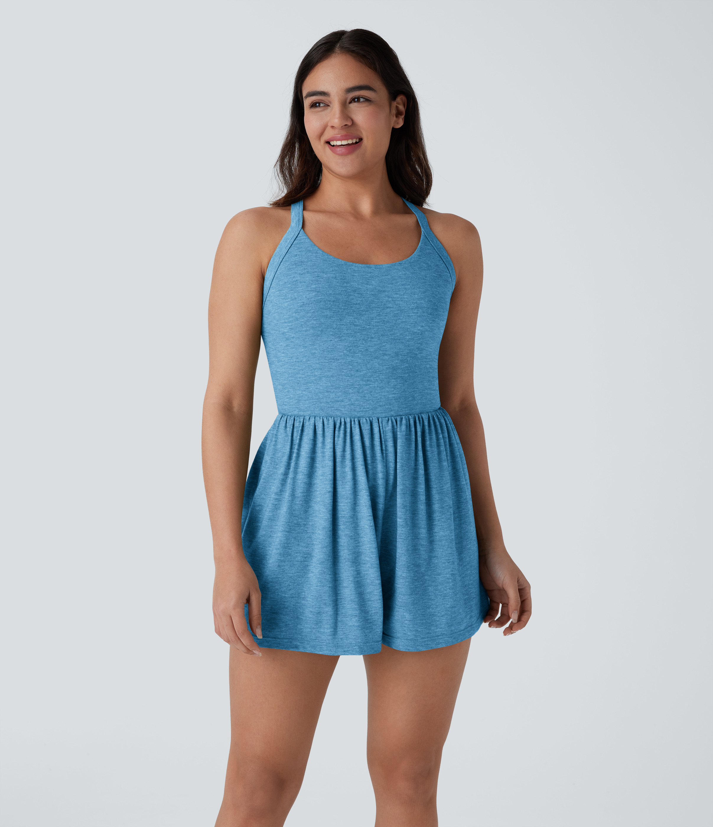 Pocket 2-in-1 Romper-Easy Peezy Edition  - Clear Coast Blue