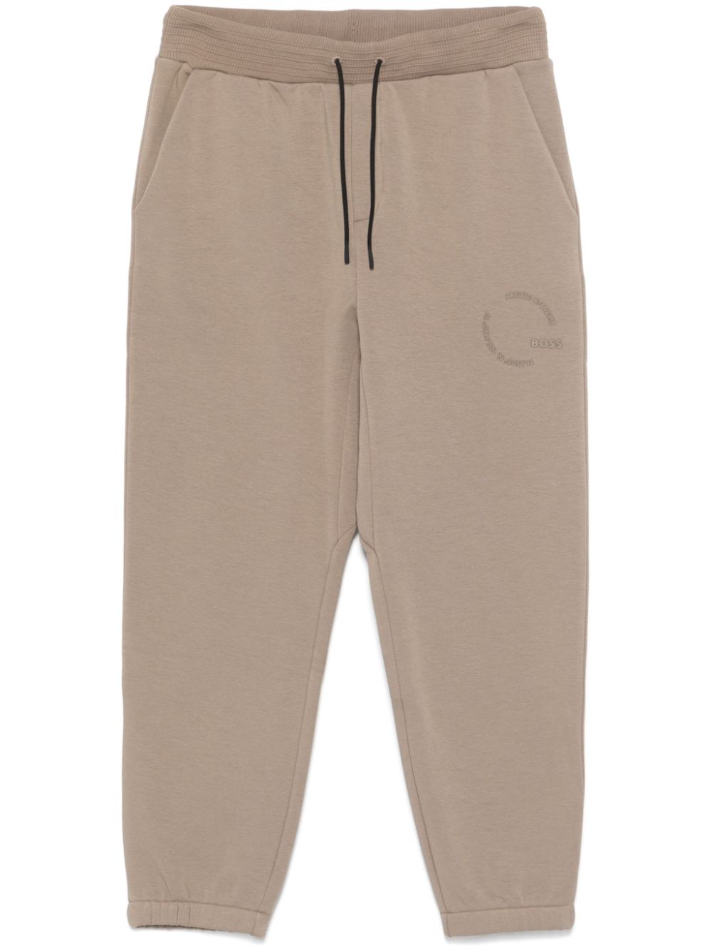 Tonal-artwork track pants - Brown