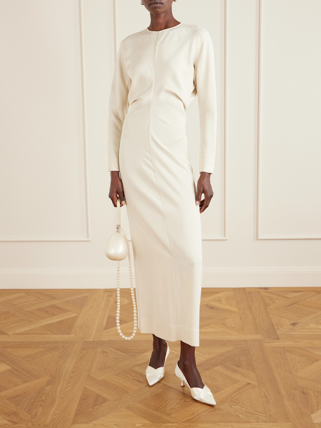 Vieralo Satin Pumps - Cream