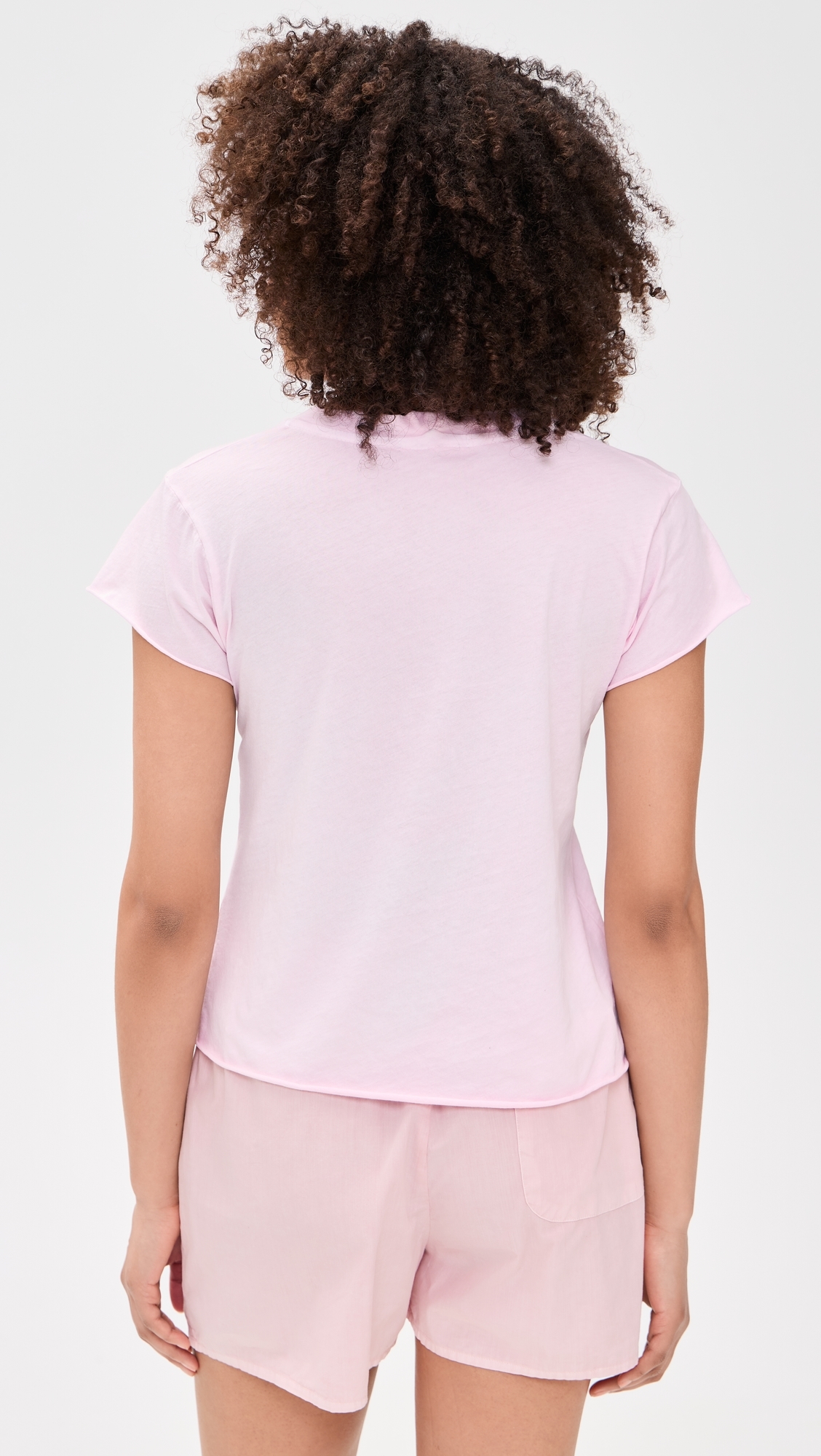 Rose Raw Hem Tee