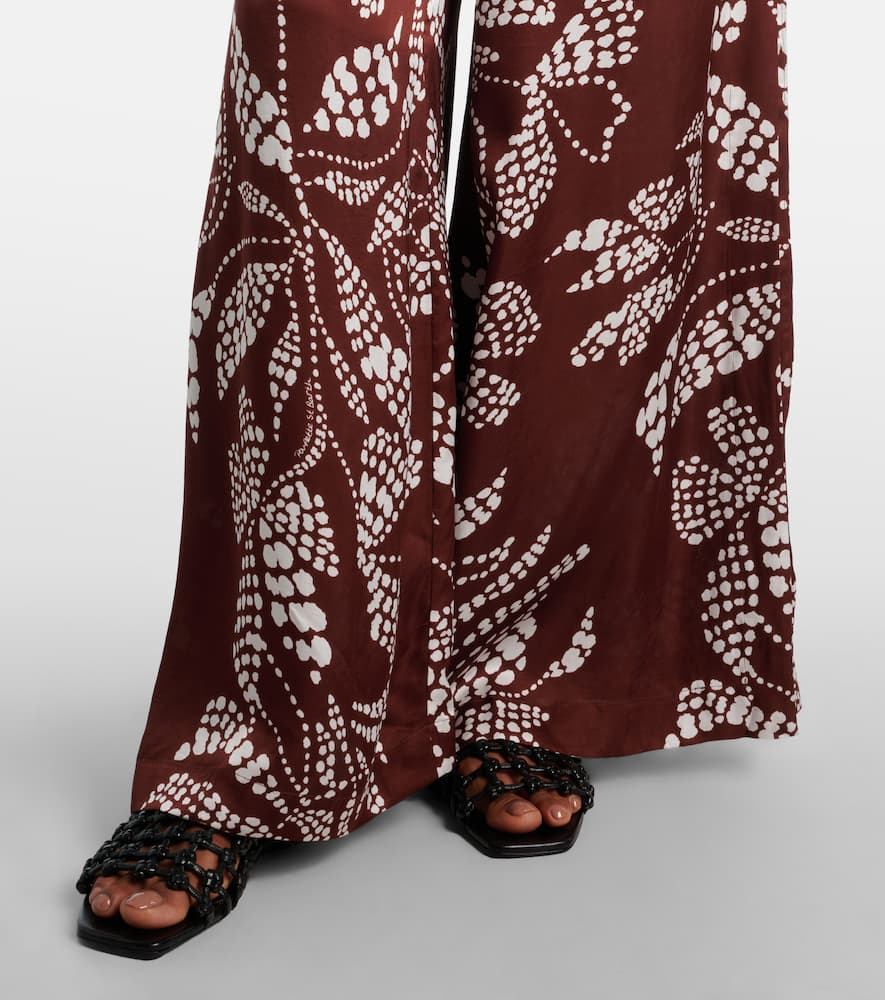 Clea printed wide-leg pants