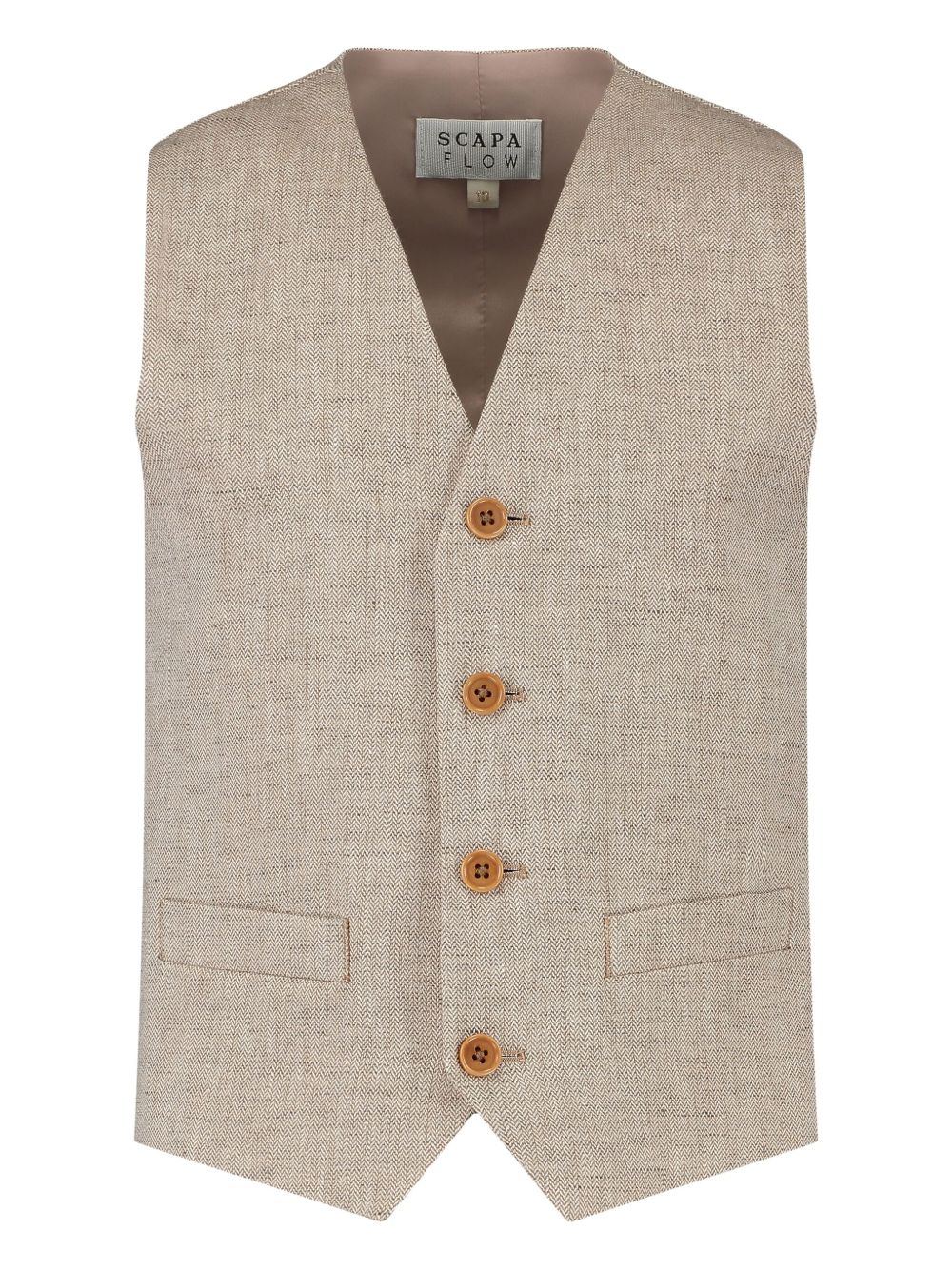 Button-down waistcoat - Neutrals