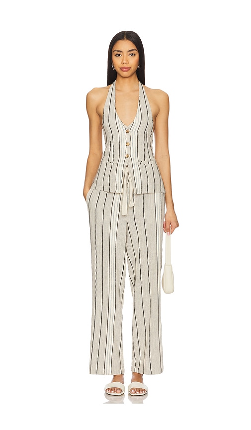 Free People x free-est Take Me To Paris Striped Set In Rocky Stripe in Ivory. -  XS also in L, M