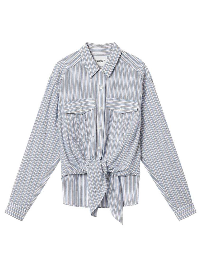 Blue Oversized Stripes Shirt