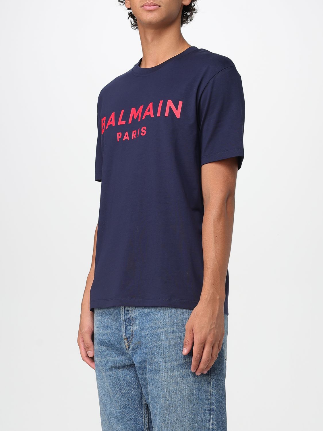 Balmain logo-print T-shirt - Blue