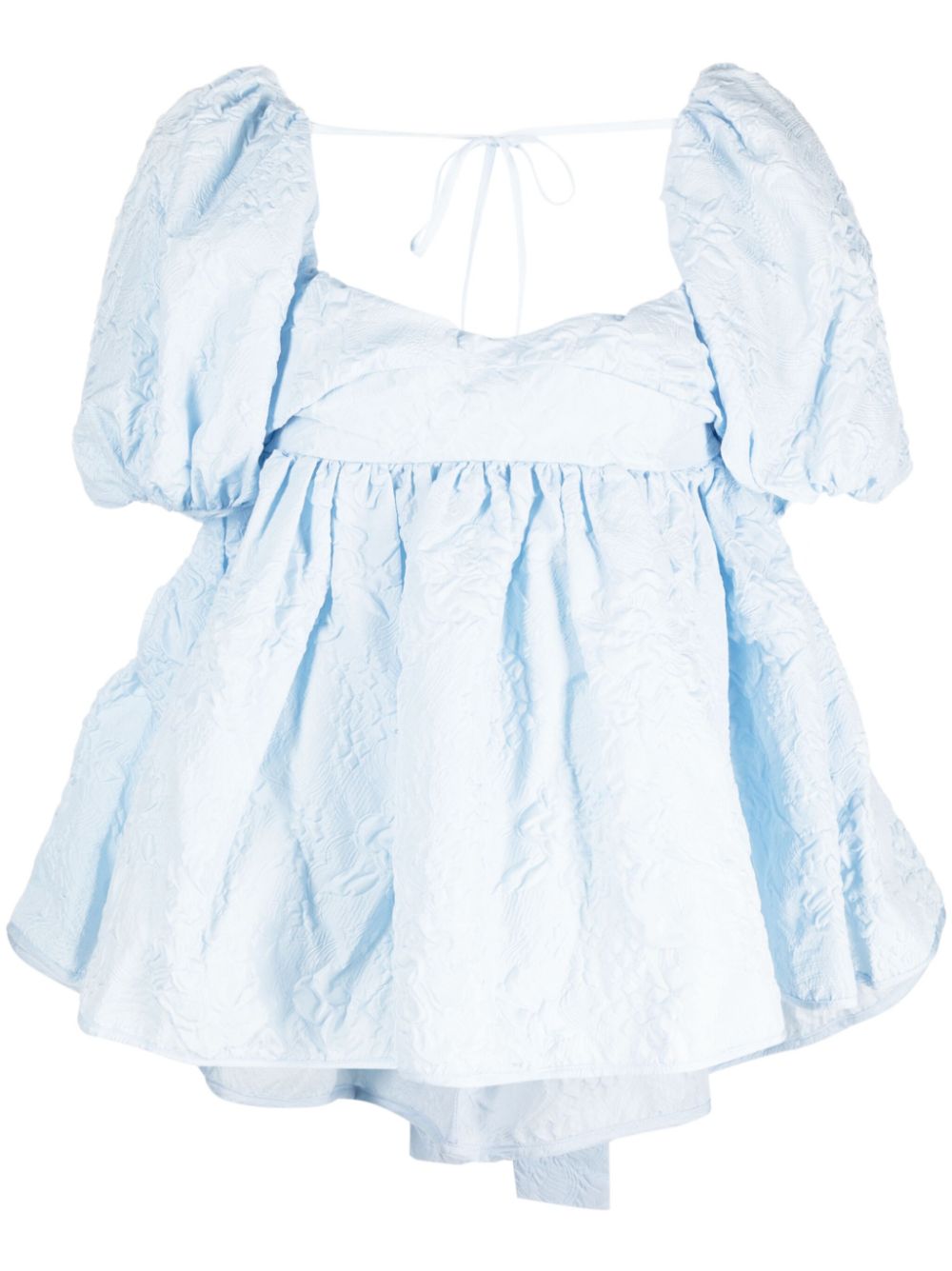 Floral ruffled blouse - Blue