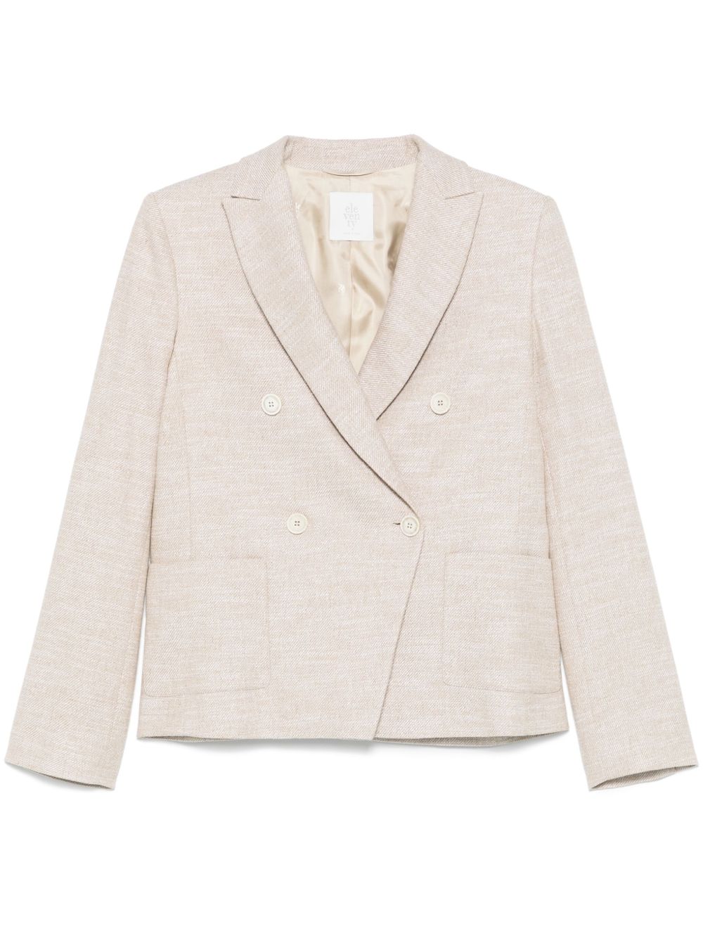 Metallic-threading blazer - Neutrals