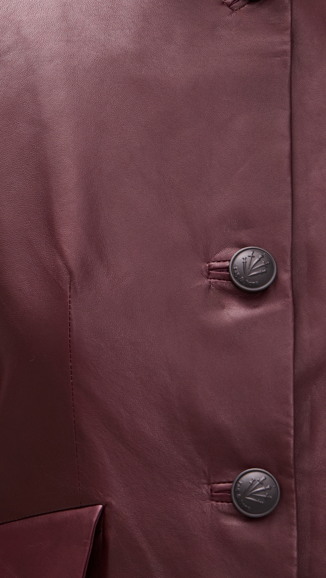 Slade Leather Blazer Brgdy