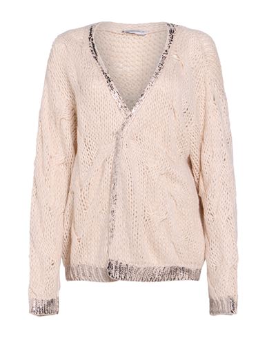 Woman Cardigan Beige Size M Polyester, Wool, Acrylic