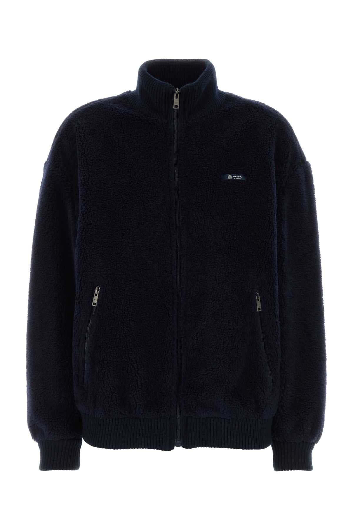 Pile Bomber Jacket — Navy