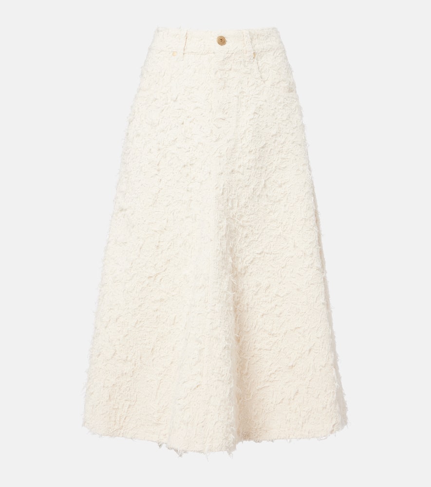Denim midi skirt