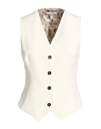 Woman Tailored Vest Ivory Size 10 Polyester, Viscose, Elastic fibres